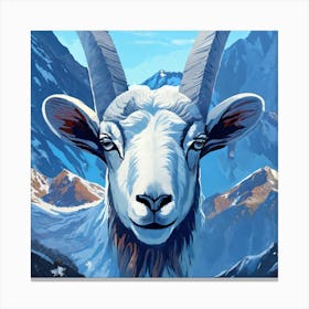 Goat In The Mountains Canvas Print