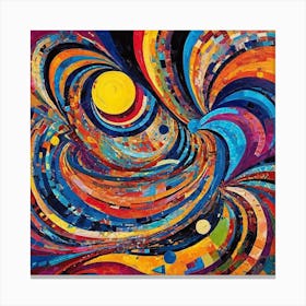 Confusion Abstract Painting Canvas Print