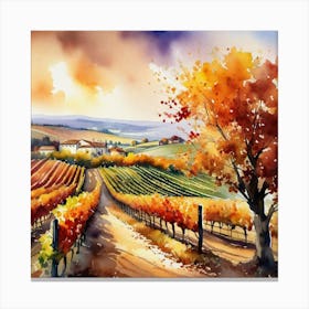 Autumn Vineyards 8 Canvas Print