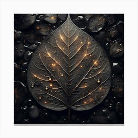 Dark Leaf Canvas Print