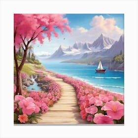 Path To The Sea 7 Canvas Print