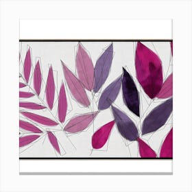 Purple Leaves Canvas Print