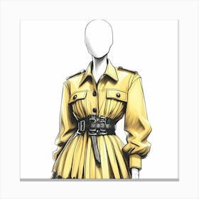 Yellow Trench Coat 1 Canvas Print