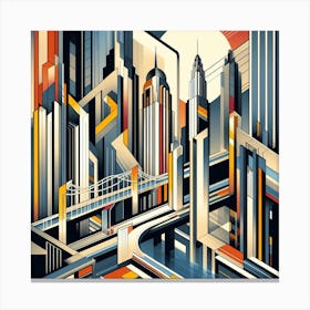 Abstract Cityscape 1 Canvas Print