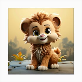 Lion Cub 28 Canvas Print