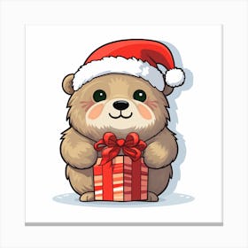 Santa Bear Canvas Print