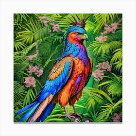 Colorful Parrot In The Jungle 3 Canvas Print