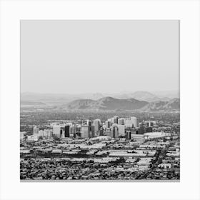 Black And White City View Canvas Print