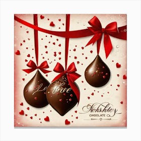 Happy Valentine’s chocolate Canvas Print