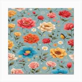 Floral Wallpaper Canvas Print