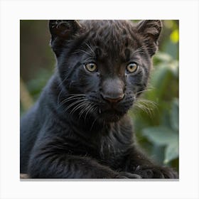 Black Panther Cub 1 Canvas Print