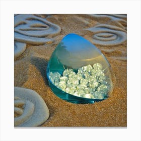 Glass Bowl In The Sand Canvas Print