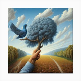 Bird In A Tree Canvas Print