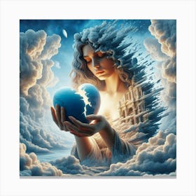 Angel Of The Sky Canvas Print