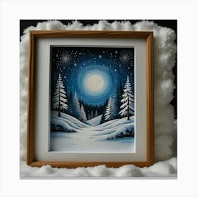 Winter Landscape Painting 1 Canvas Print