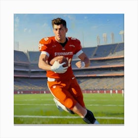 The Game Changer Football Player in Action Canvas Print