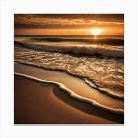 Sunset At The Beach 378 Canvas Print