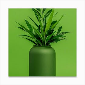 Green Plant In A Vase Canvas Print