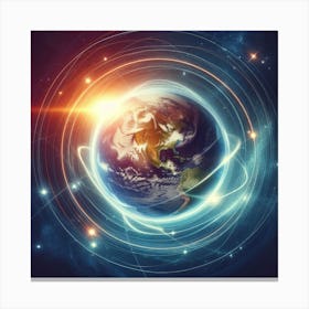 Earth In Space 2 Canvas Print