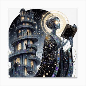 Book And A Tower Canvas Print