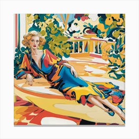 Lady In A Dress Matisse 1 Canvas Print