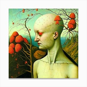 Woman With Red Fruit - Cleo Guster Canvas Print