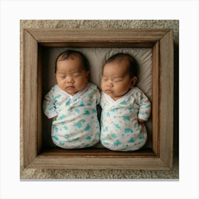 Twins In A Frame 11 Canvas Print