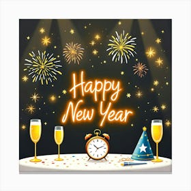 Happy New Year 16 Canvas Print