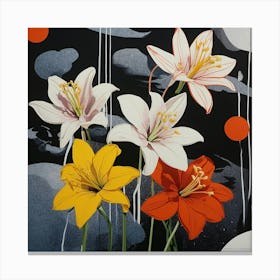 Default Lunar Lilies Serigraph On Fabric Squeegee Technique Po 0 Canvas Print