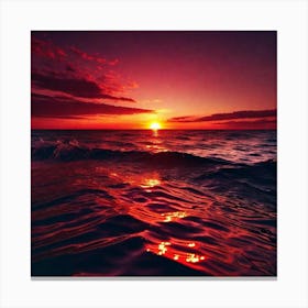 Sunset Over The Ocean 141 Canvas Print