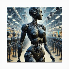 Robot Woman 12 Canvas Print