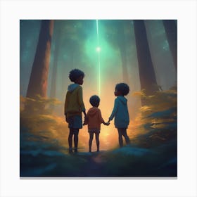 Children In The Forest Canvas Print