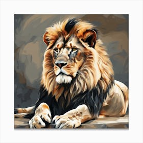 Lion Painting Canvas Print