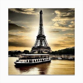 Eiffel Tower At Sunset 1 Canvas Print