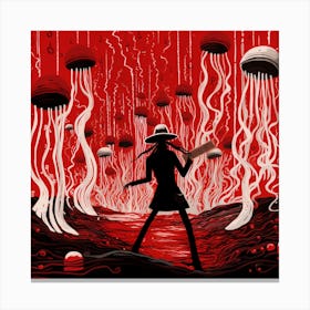 Girl In A Red Hat Canvas Print