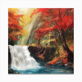 Waterfall Painting Canvas Print