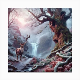 Deer In The Forest 18 Canvas Print