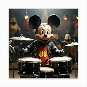 Mickey Mouse Drums Canvas Print