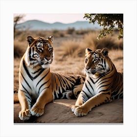 Tiger Couple Canvas Print