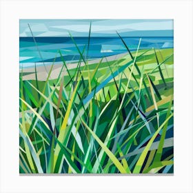 Grass At The Beach Canvas Print