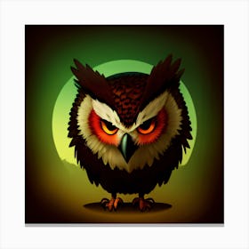 Owl angry Canvas Print
