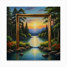 Sunset In A Frame Canvas Print