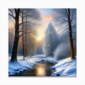 Winter In The Woods 5 Canvas Print