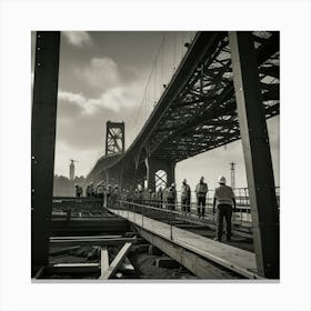 San Francisco Bay Bridge Construction 1 Canvas Print