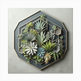 Succulent Wall Art Canvas Print