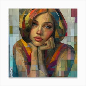 'The Girl In The Mosaic' Canvas Print