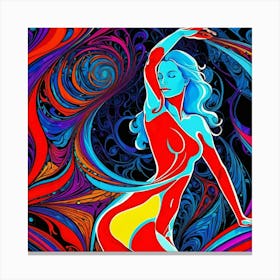 Abstract painting of a woman Canvas Print