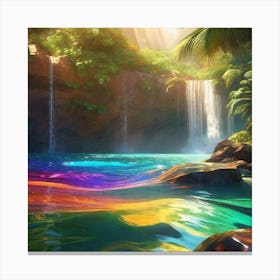 Rainbow Waterfall 4 Canvas Print