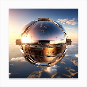 Futuristic Spaceship 68 Canvas Print