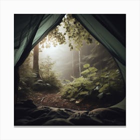 Tent In The Woods 1 Canvas Print